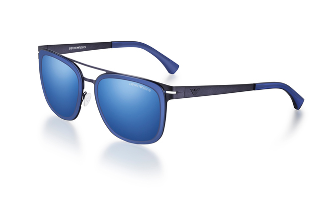 نظارات Emporio Armani كافة درجات اللون الأزرق في شكل مبتكر ورقمي
