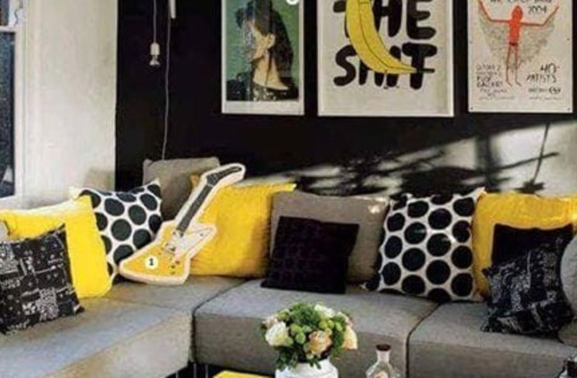 نسقي اللون الأصفر مع الرمادي في ديكور منزلك صحة
